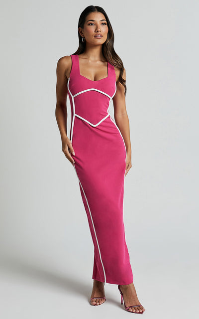 ONYXLINE™ | Contrast Piping Pencil Dress