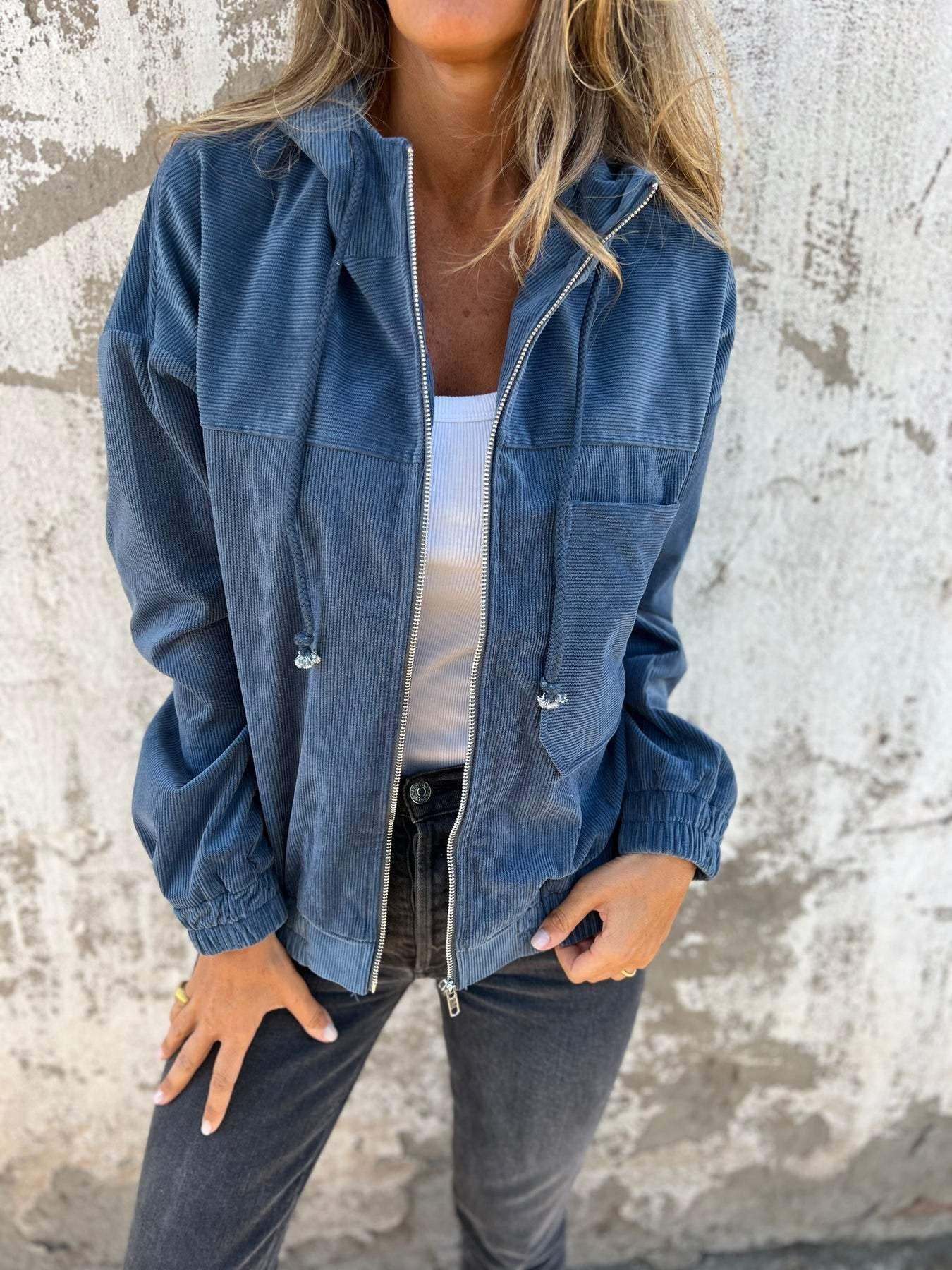 Aspen™ Corduroy Zip-Up Hoodie Jacket