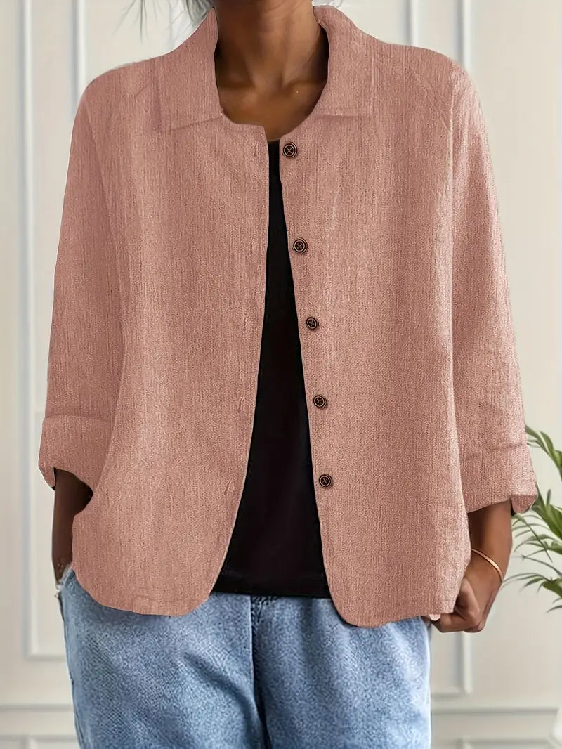 Ella | Button Front Lightweight Jacket