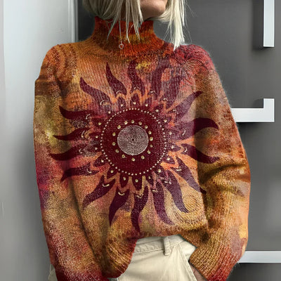 Adinda Vivid and Colorful Turtleneck Sweater