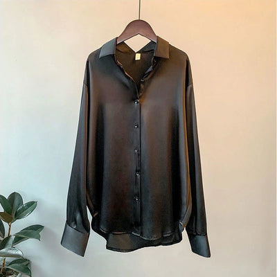 LUNÉA™ | Luxe Satin Retro Shirt