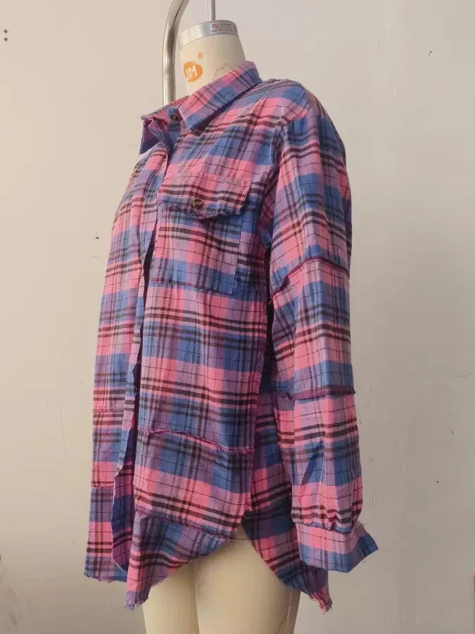 Guinevere | Raw-Edge Oversized Shirt Jacket
