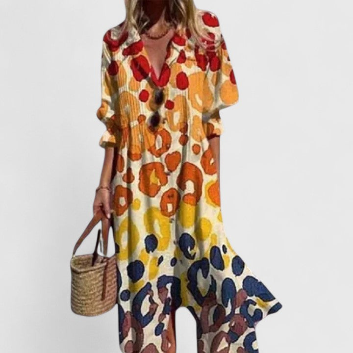 Juniper | Floral Button-Front Midi Dress
