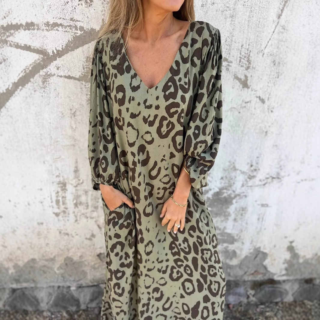 Fabienne | Leopard Print Midi Dress