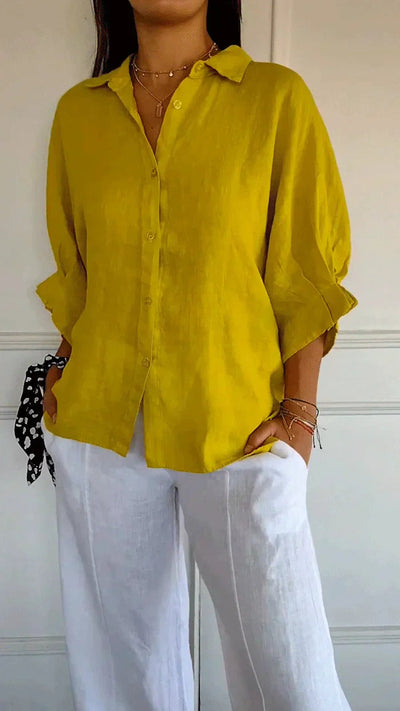 Aubrey™ | Classic Elegance Button Blouse