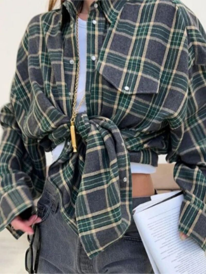 Harriet | Oversized Plaid Button-Down Shirt
