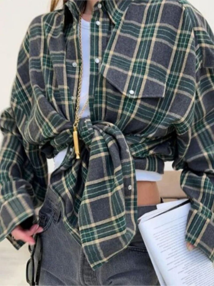 Harriet | Oversized Plaid Button-Down Shirt