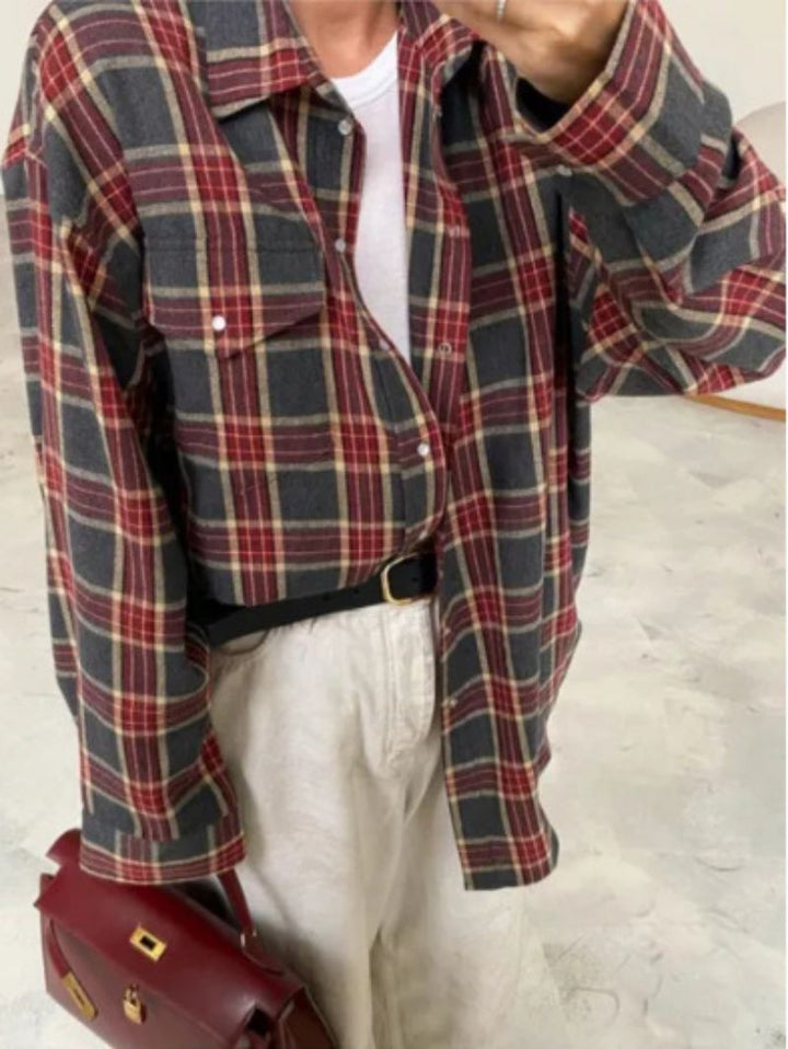 Harriet | Oversized Plaid Button-Down Shirt