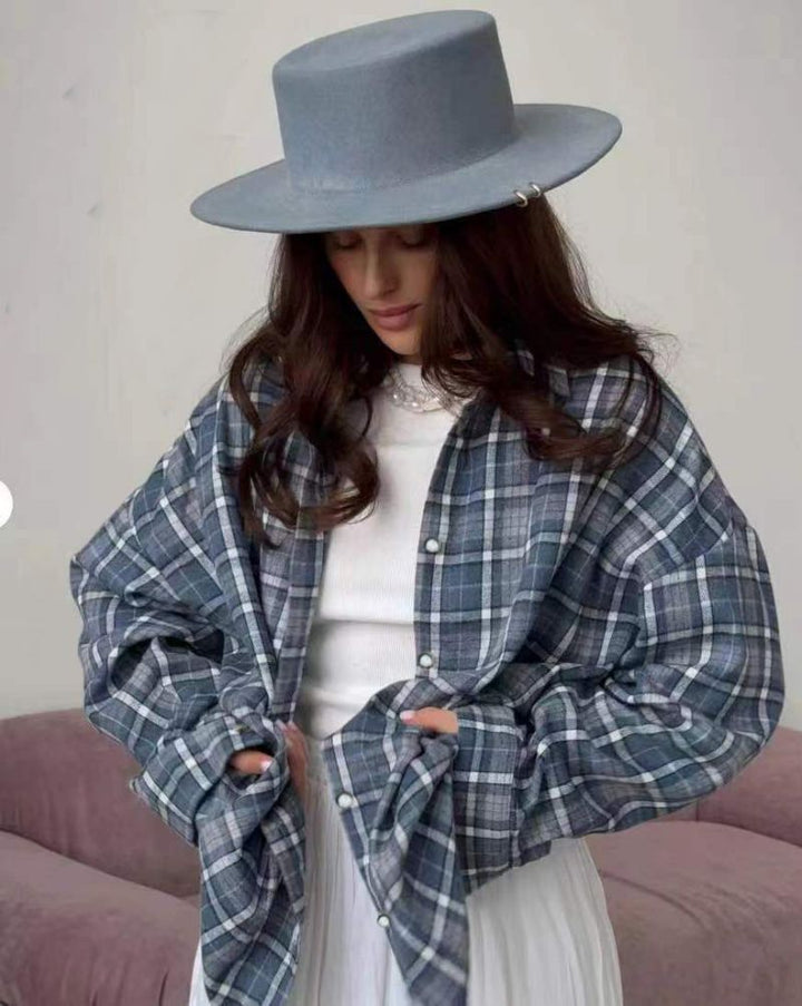 Harriet | Oversized Plaid Button-Down Shirt