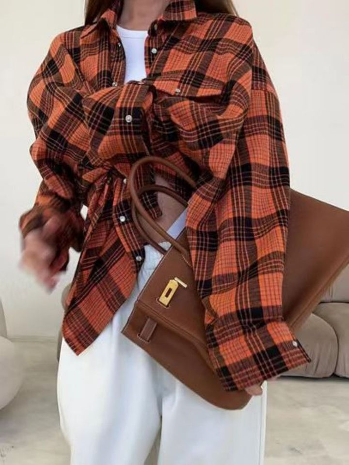 Harriet | Oversized Plaid Button-Down Shirt