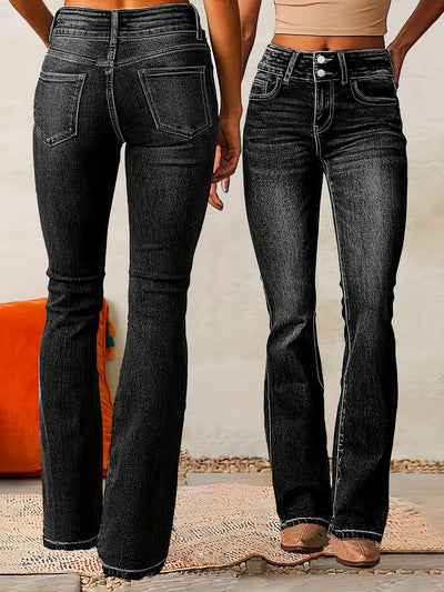 Nova High-Waisted Flared Trousers