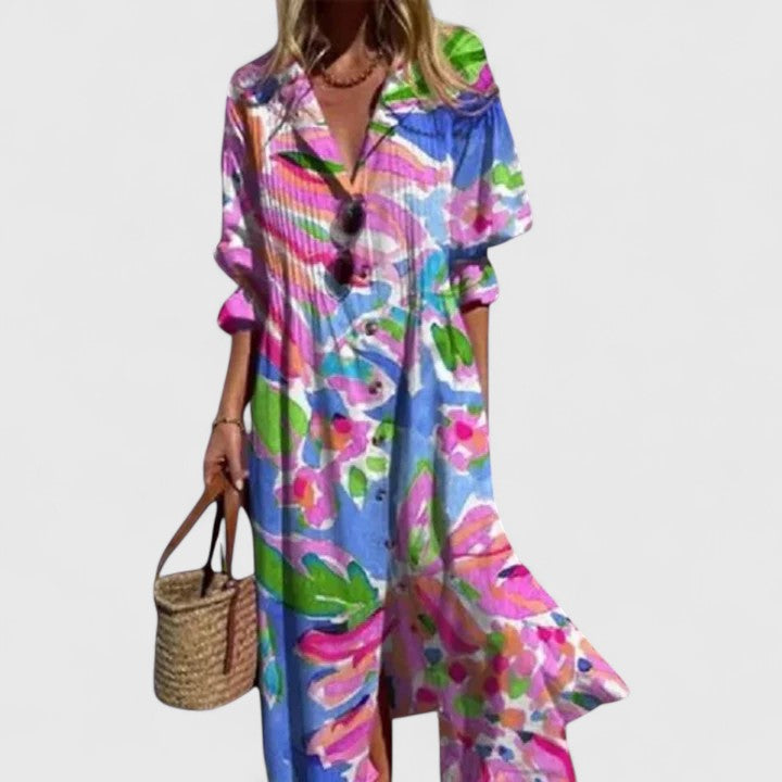 Juniper | Floral Button-Front Midi Dress