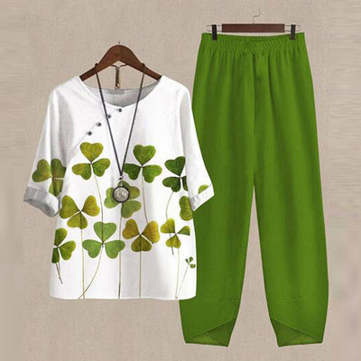 DriftBloom™ | Dandelion Print Linen Lounge Set