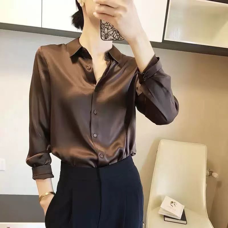 LUNÉA™ | Luxe Satin Retro Shirt