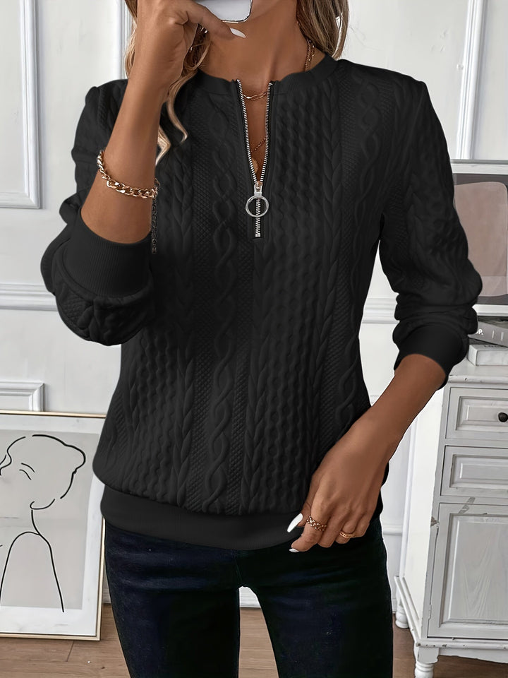 Iris | Zip-Front Knit Jumper