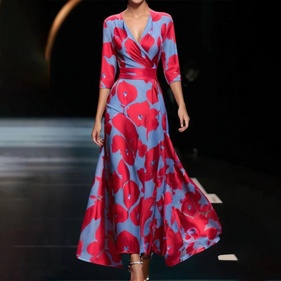 Isla Bloom™ | Botanical Wrap Dress