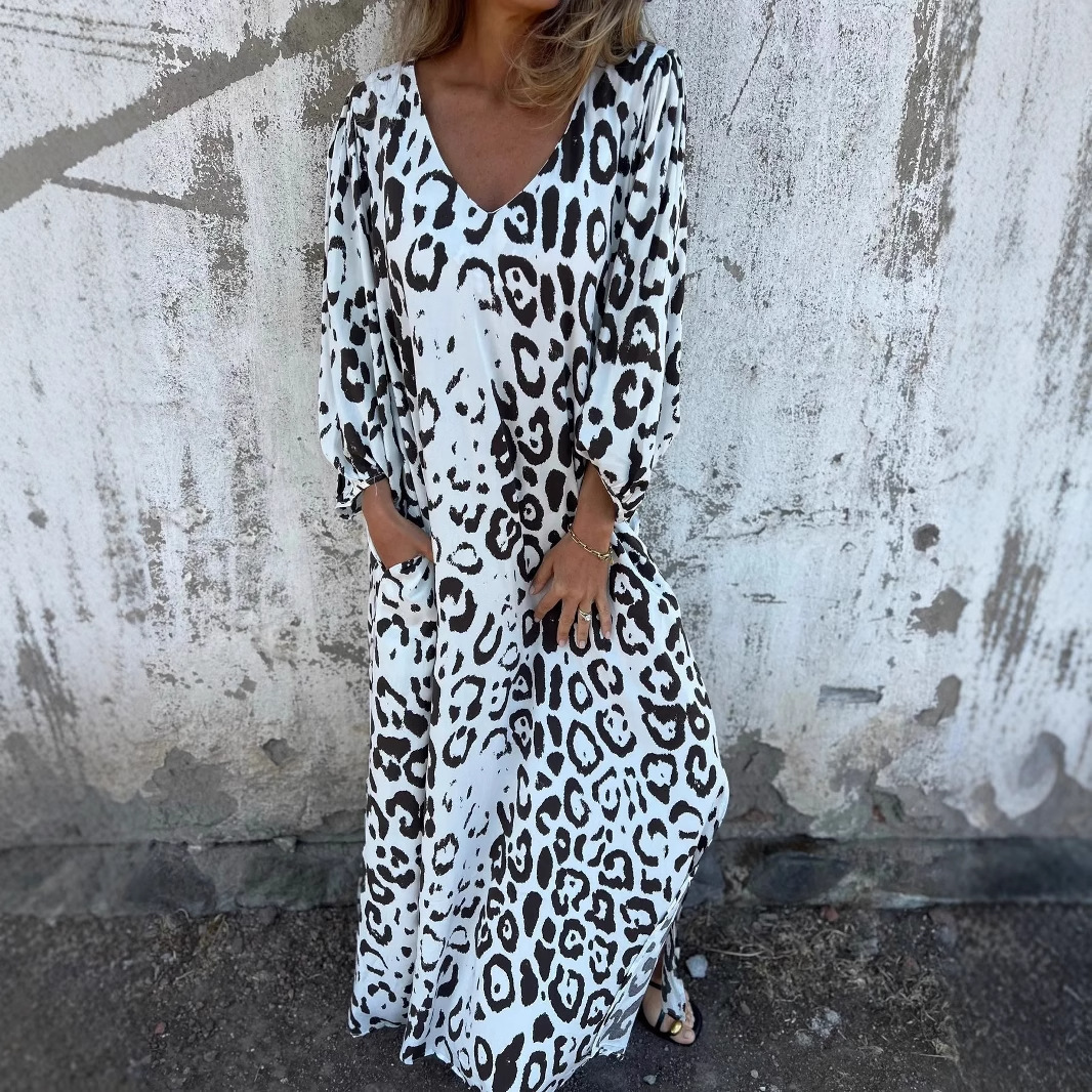 Fabienne | Leopard Print Midi Dress