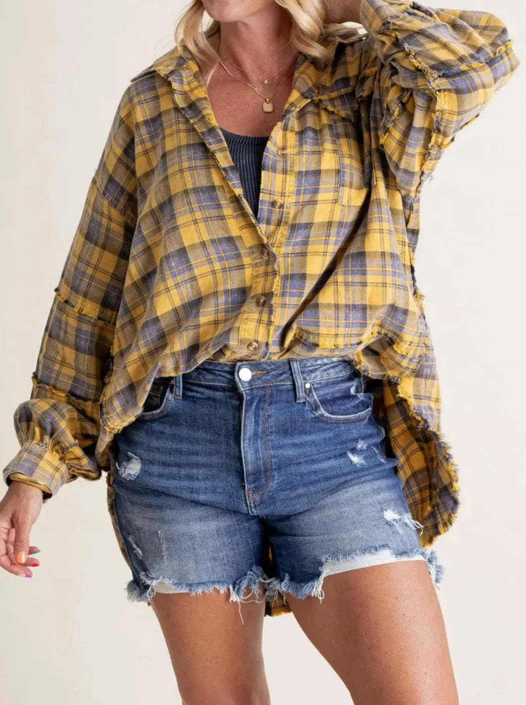 Guinevere | Raw-Edge Oversized Shirt Jacket