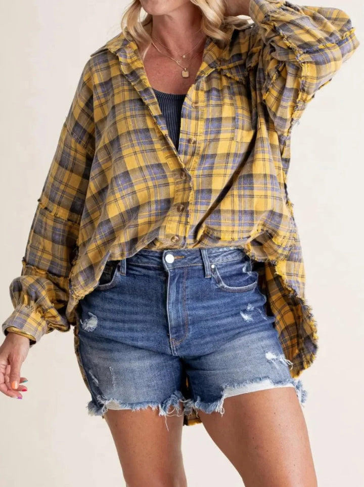 Guinevere | Raw-Edge Oversized Shirt Jacket