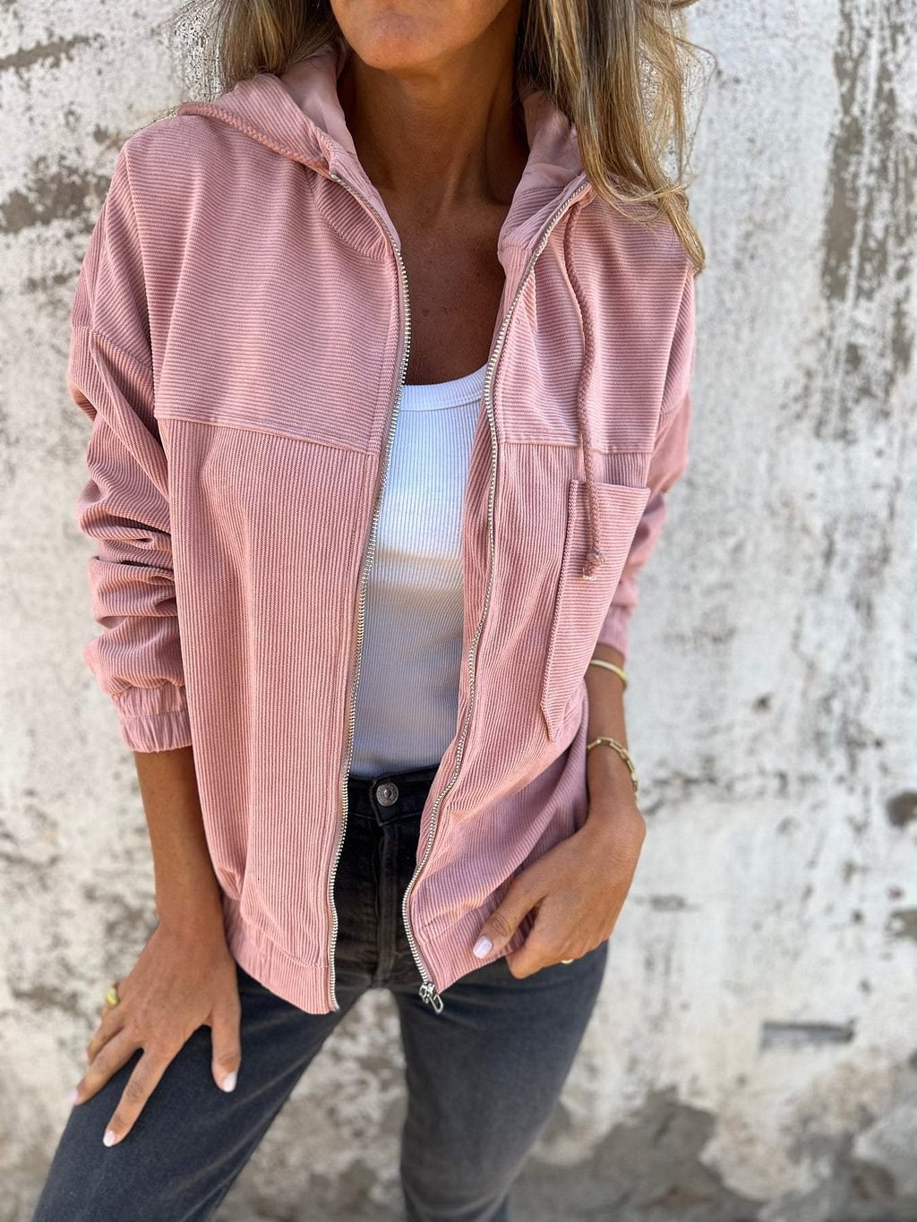 Aspen™ Corduroy Zip-Up Hoodie Jacket