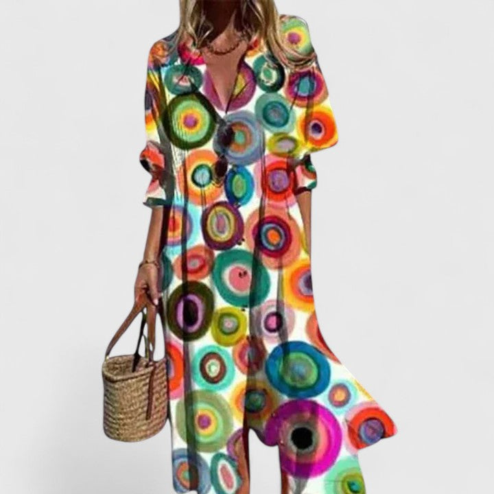 Juniper | Floral Button-Front Midi Dress