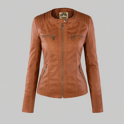 Sienna™ | Women's Waterproof Leather Jacket with Hood