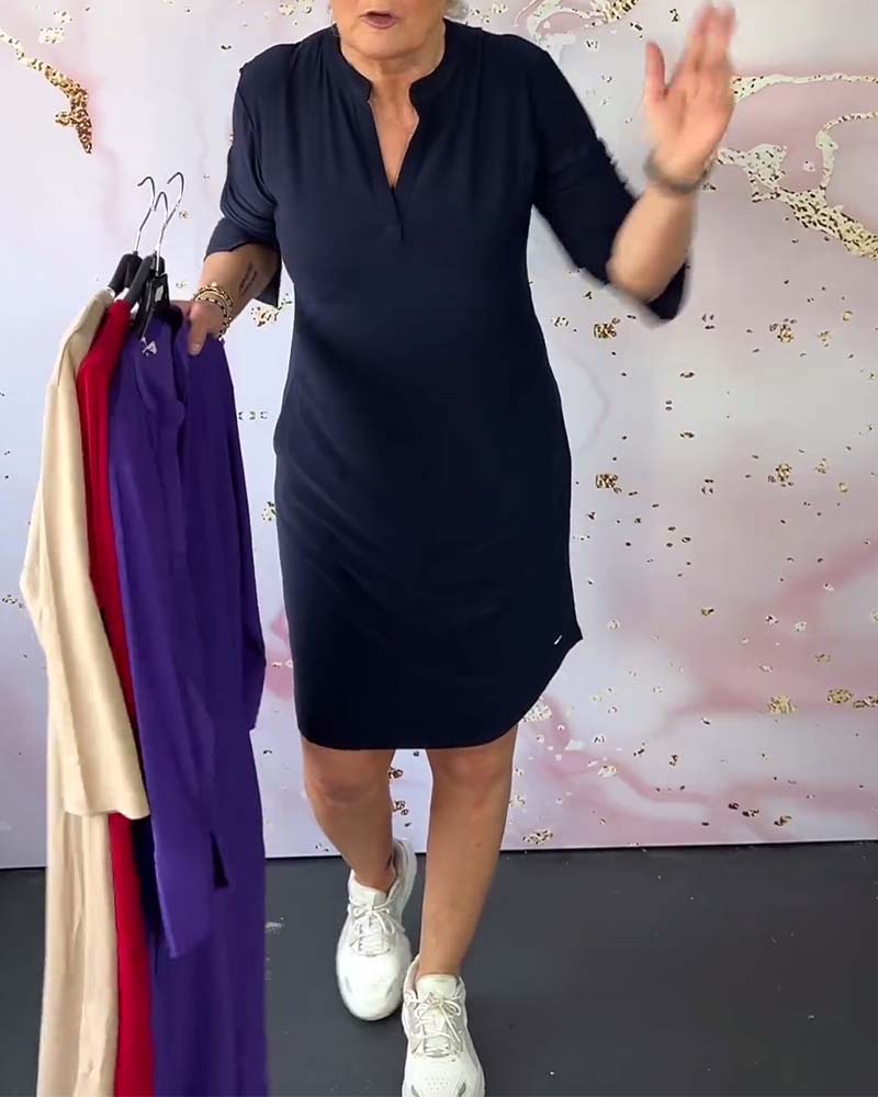 Marceline | Elegant V-Neck Midi Dress