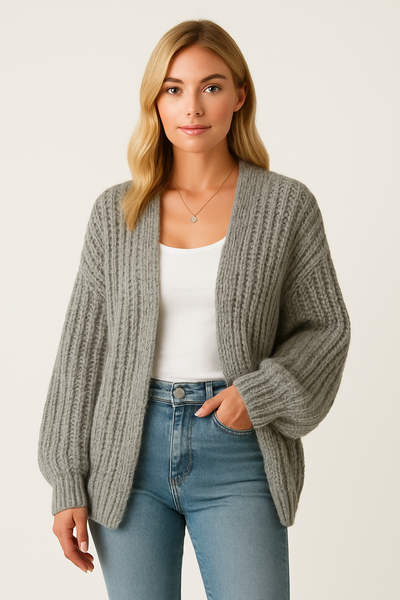 Aurora™ | Lantern Sleeve Knit Cardigan