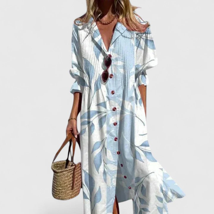 Juniper | Floral Button-Front Midi Dress