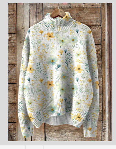 Adinda Vivid and Colorful Turtleneck Sweater