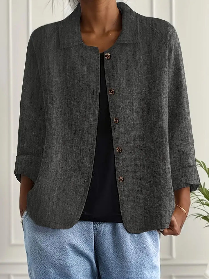 Ella | Button Front Lightweight Jacket