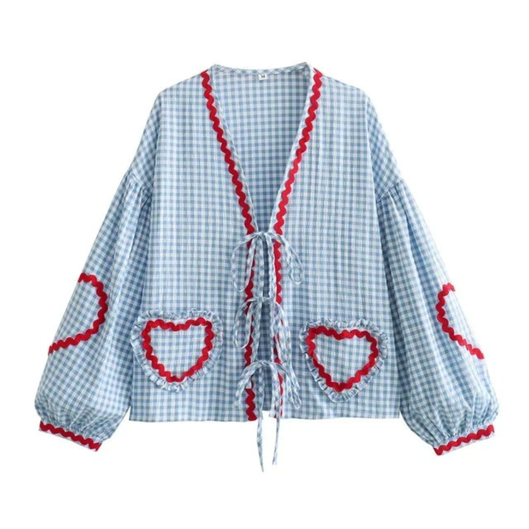 Gracie | Heart Pocket Blouse