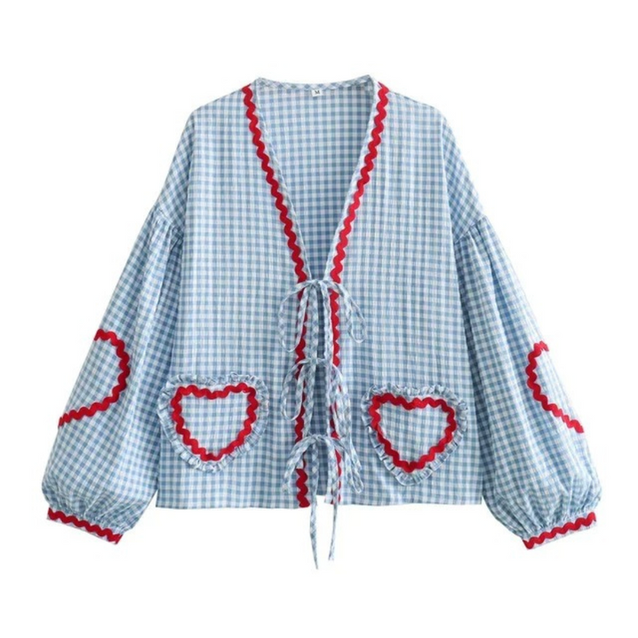 Gracie | Heart Pocket Blouse