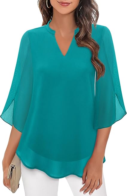 Aurora™ | Elegant Flow Split-Sleeve Blouse