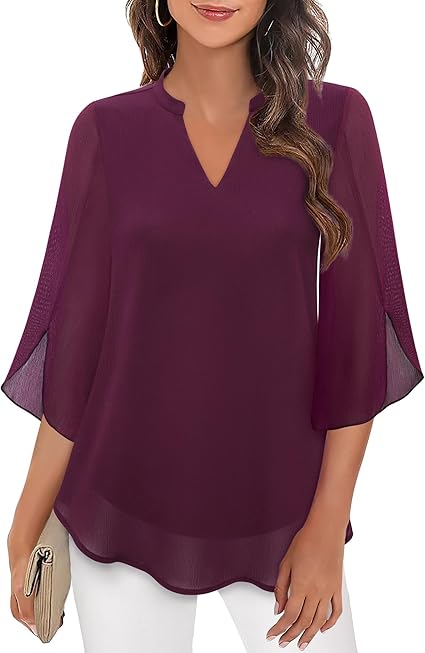 Aurora™ | Elegant Flow Split-Sleeve Blouse