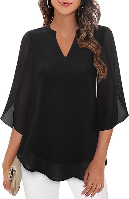 Aurora™ | Elegant Flow Split-Sleeve Blouse