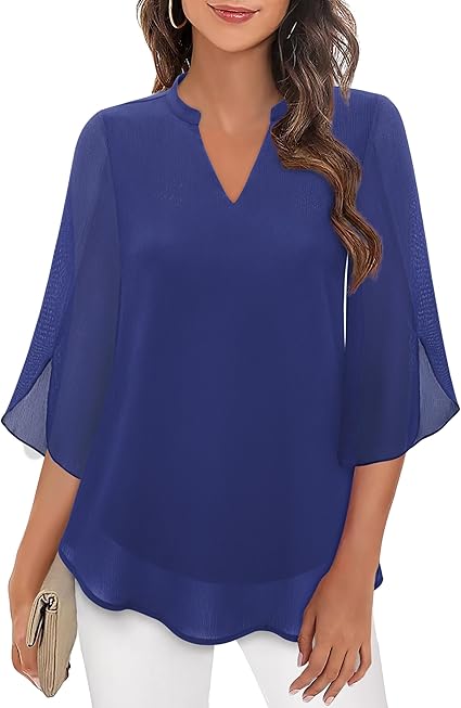 Aurora™ | Elegant Flow Split-Sleeve Blouse