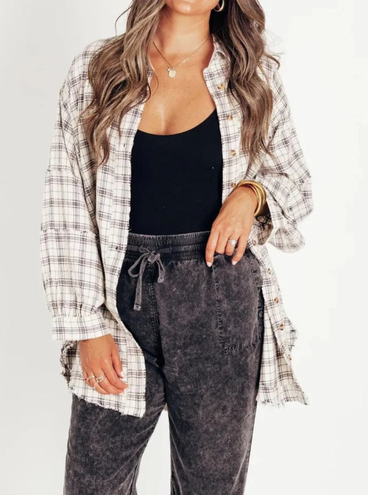 Guinevere | Raw-Edge Oversized Shirt Jacket