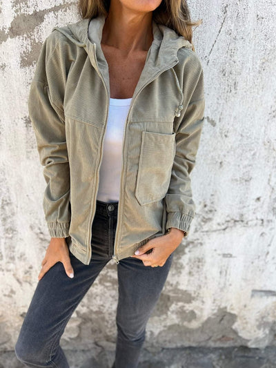 Aspen™ Corduroy Zip-Up Hoodie Jacket