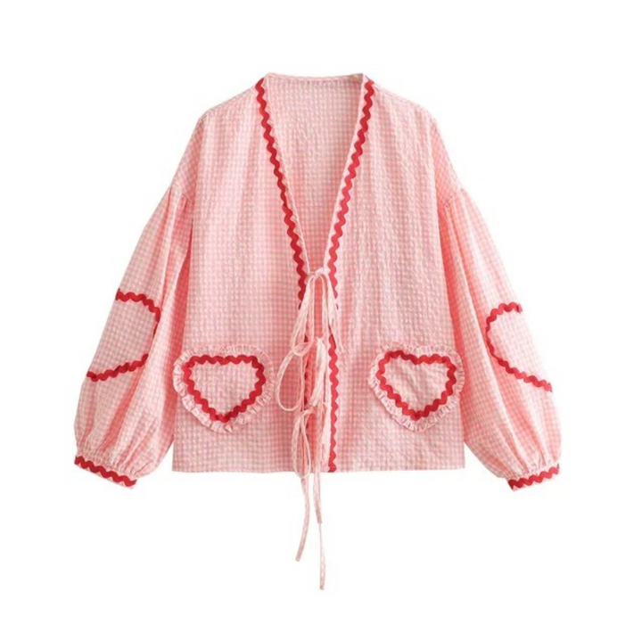 Gracie | Heart Pocket Blouse