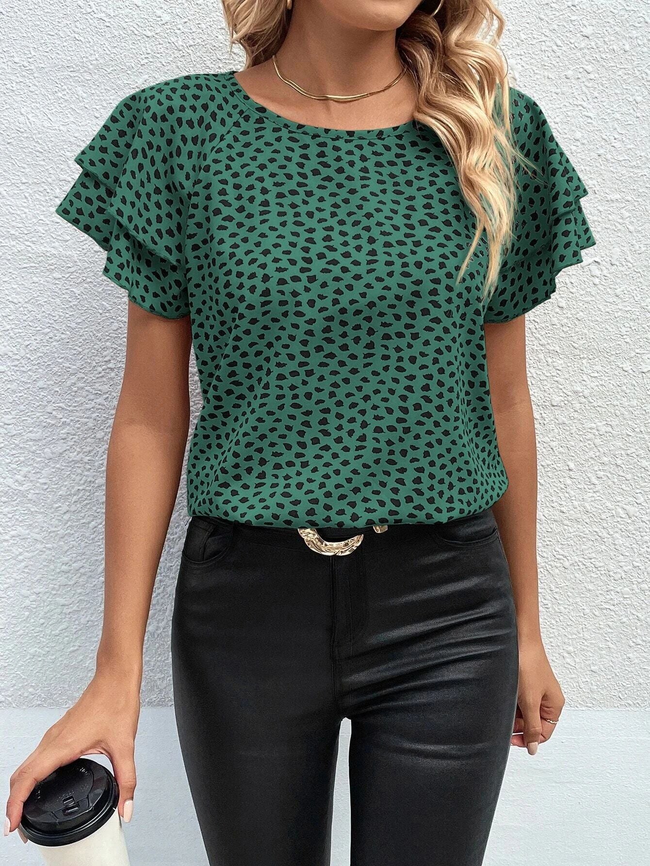 DotMuse™ | Classic Polka Dot Cap Sleeve Top
