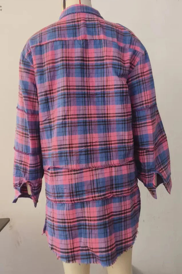 Guinevere | Raw-Edge Oversized Shirt Jacket