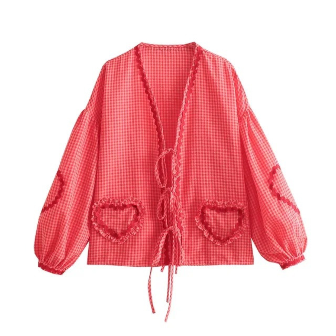 Gracie | Heart Pocket Blouse