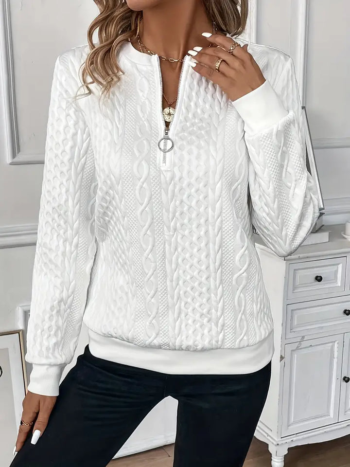Iris | Zip-Front Knit Jumper