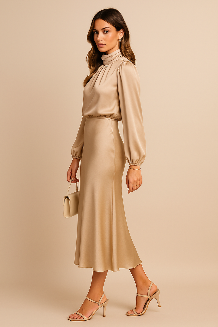 Aurelia | High-Waist Midi Dress
