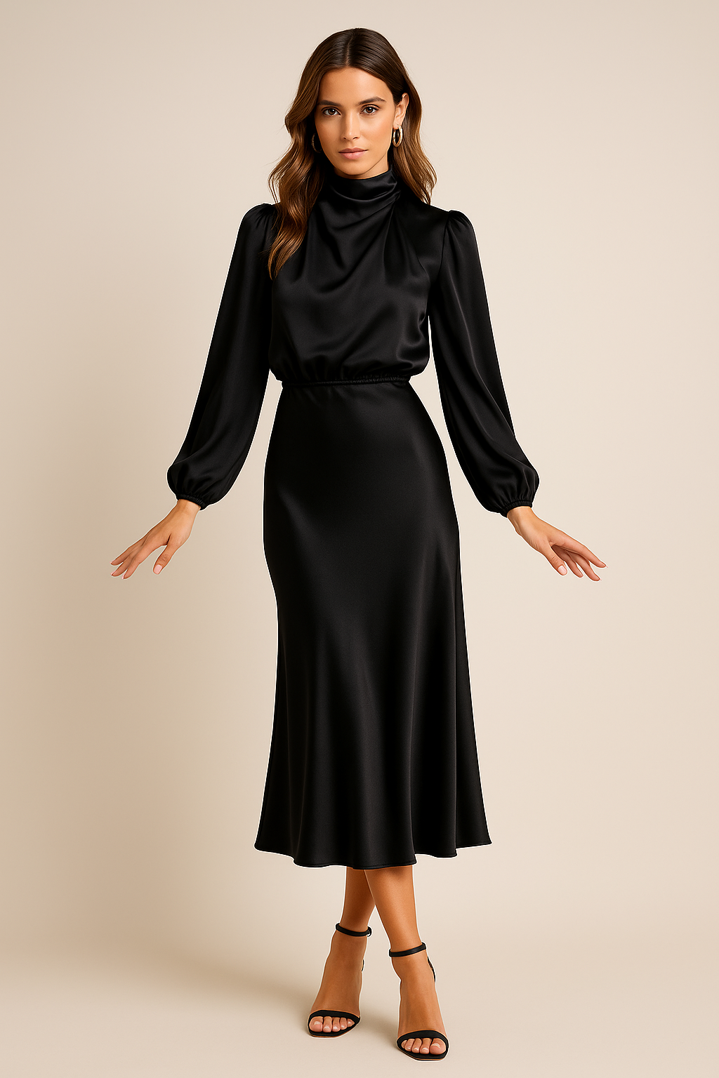 Aurelia | High-Waist Midi Dress