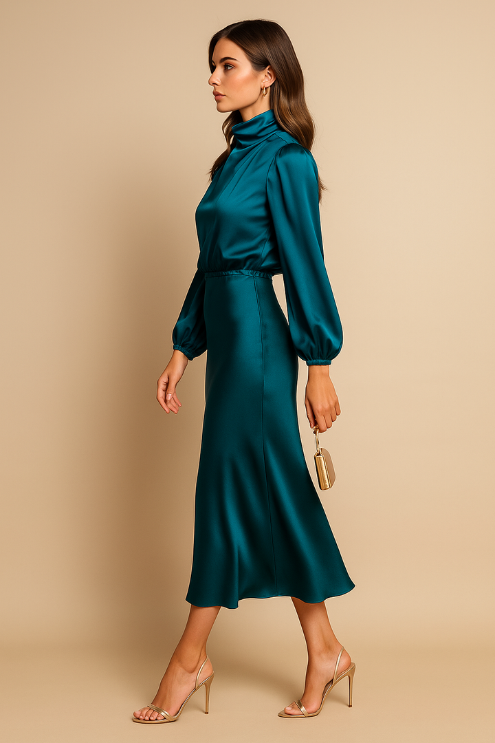 Aurelia | High-Waist Midi Dress