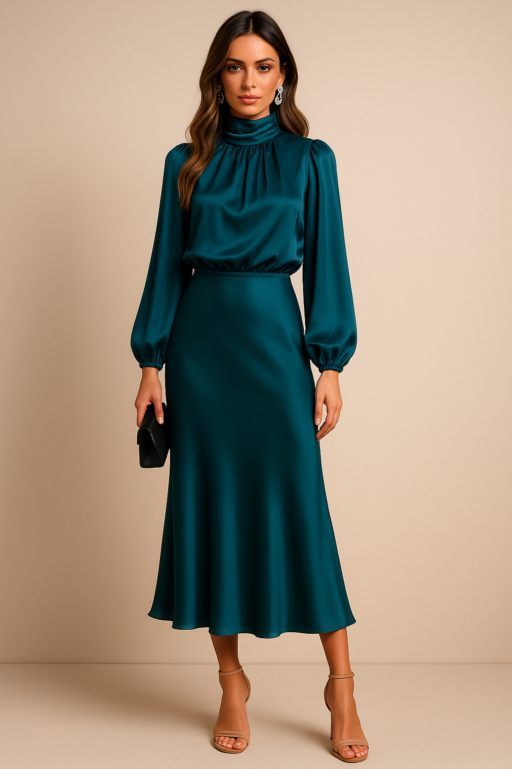 Aurelia | High-Waist Midi Dress