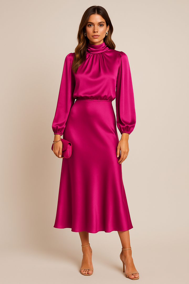 Aurelia | High-Waist Midi Dress