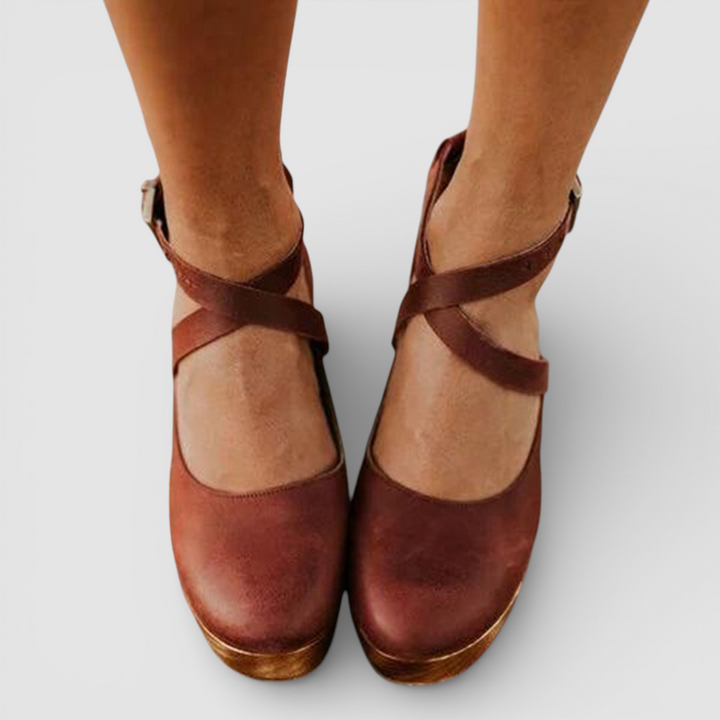 Amara | Elegant Closed Toe Wedge Heels